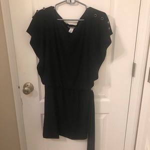 Black Short Dress with dolman sleeves